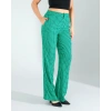 Retro Desen Cepli Yeşil Pantolon