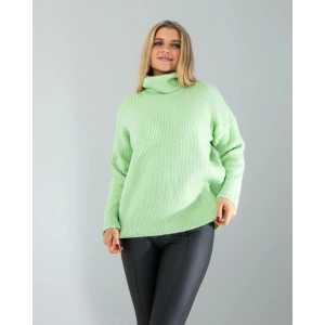 Mint Balıkçı Yaka Salaş Triko Kazak