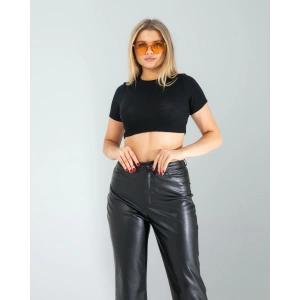 Siyah Fitilli Kaşkorse Mini Bluz