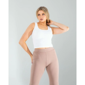 Beyaz Kare Yaka Basic Bluz