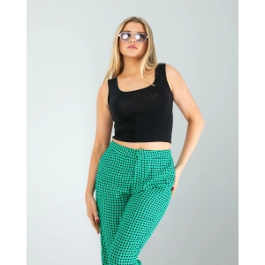 Siyah Kare Yaka Basic Bluz