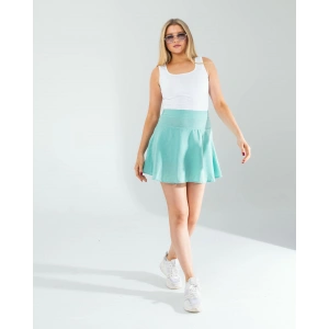 Mint Keten Şort Etek