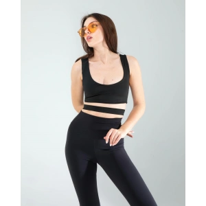 Siyah Önü Kurdeleli Askılı Dalgıç Crop