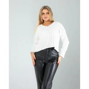 Portakal Desen Triko Kazak