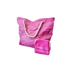 Plaj Çantası Pembe 45cm Makyaj Çantası Hediyeli