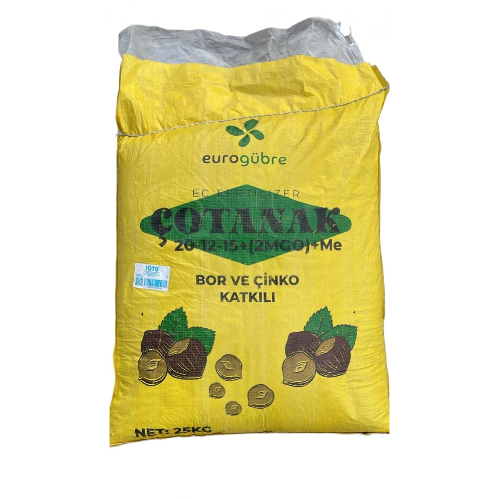 Çotanak 20-12-15+(MGO)+Me Bor ve Çinko Katkılı Taban Gübresi 25kg