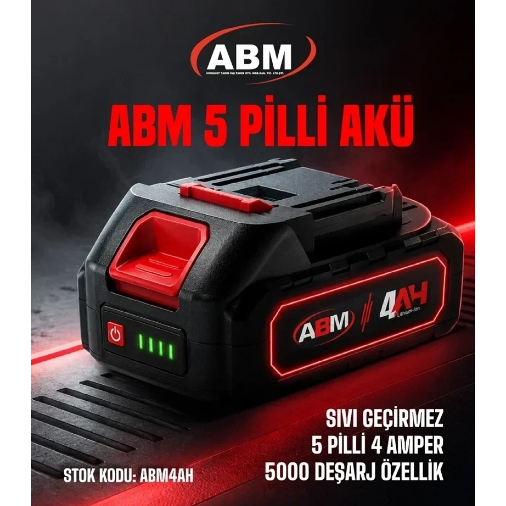 ABM Batarya 5 Pilli Su Geçirmez 4Amper