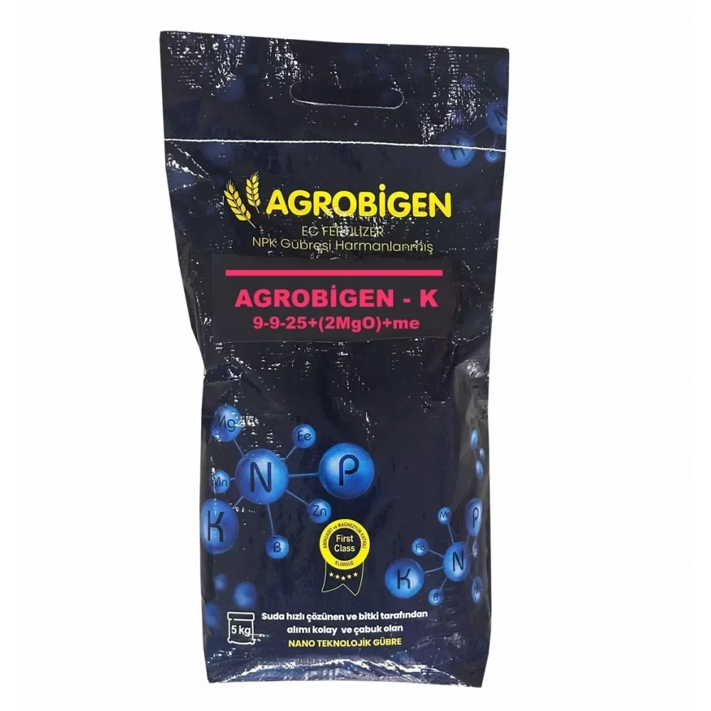Agrobigen-K Npk Gübresi Harmanlanmış 9-9-25+(2Mgo)+Me 5Kg