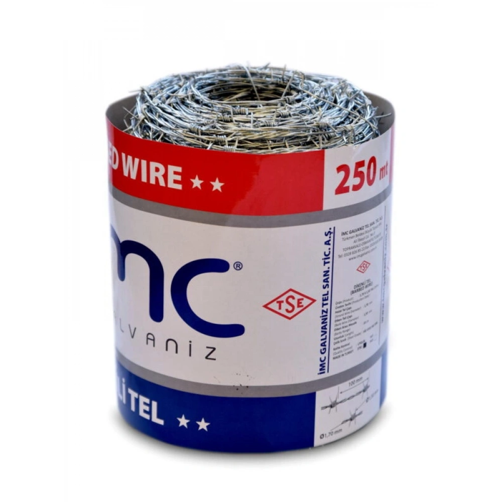 Galvenizli Paslanmaz Dikenli Bahçe Teli 250 m