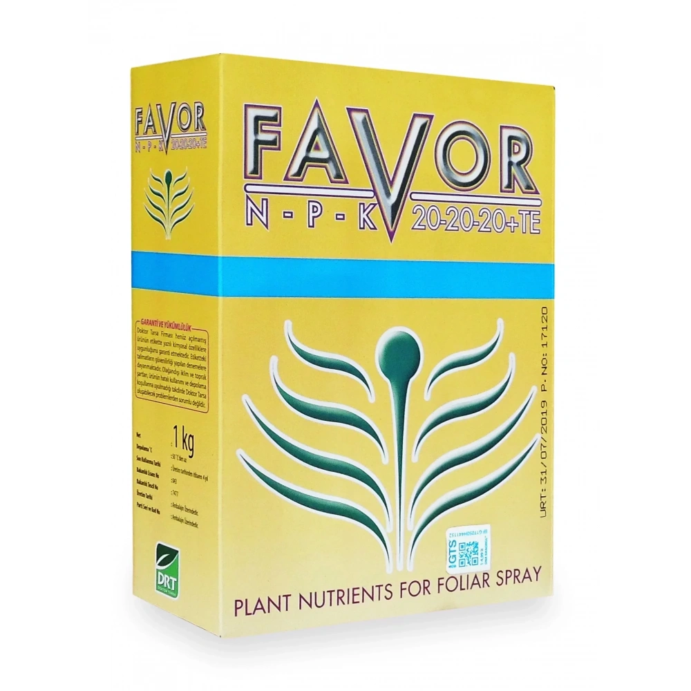Doktor Tarsa Favor Npk 20-20-20+Te 1Kg Harmanlanmış Yaprak Gübresi