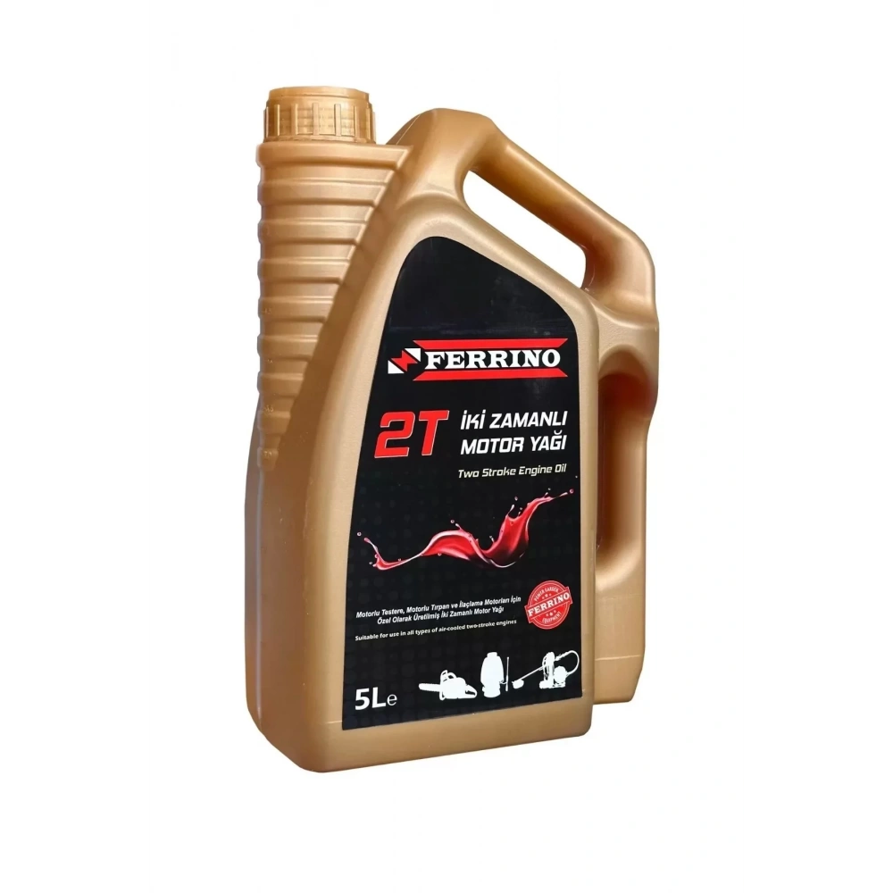 Ferrino 2T İki Zamanlı Motor Yağı Kırmızı Motorlu Testere Tırpan İlaçlama Benzin Yağı 5 Lt