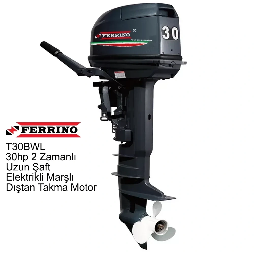 Ferrino 30hp 2 Zamanlı Uzun Şaft Elektrikli Marşlı Dıştan Takma Motor