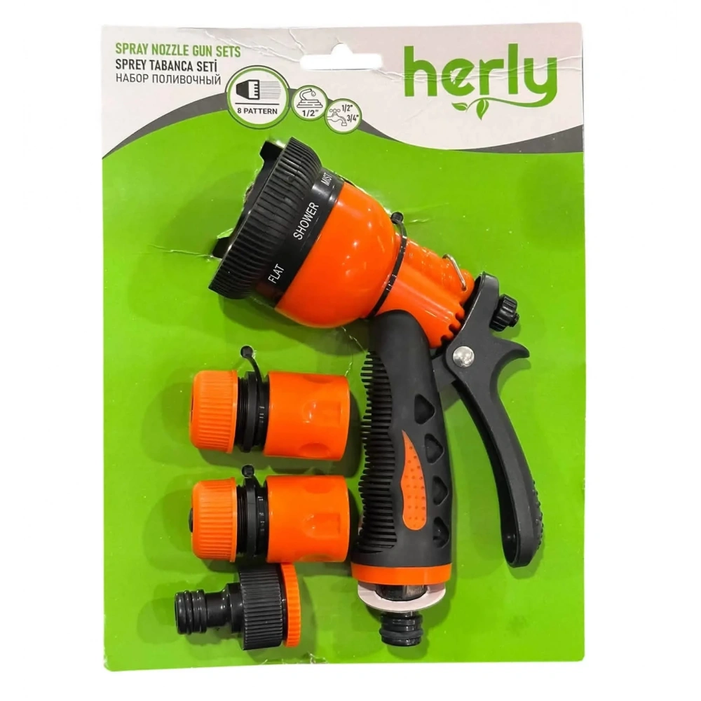Herly HL1202 Sulama Sprey Tabanca Seti 8 Fonksiyonlu