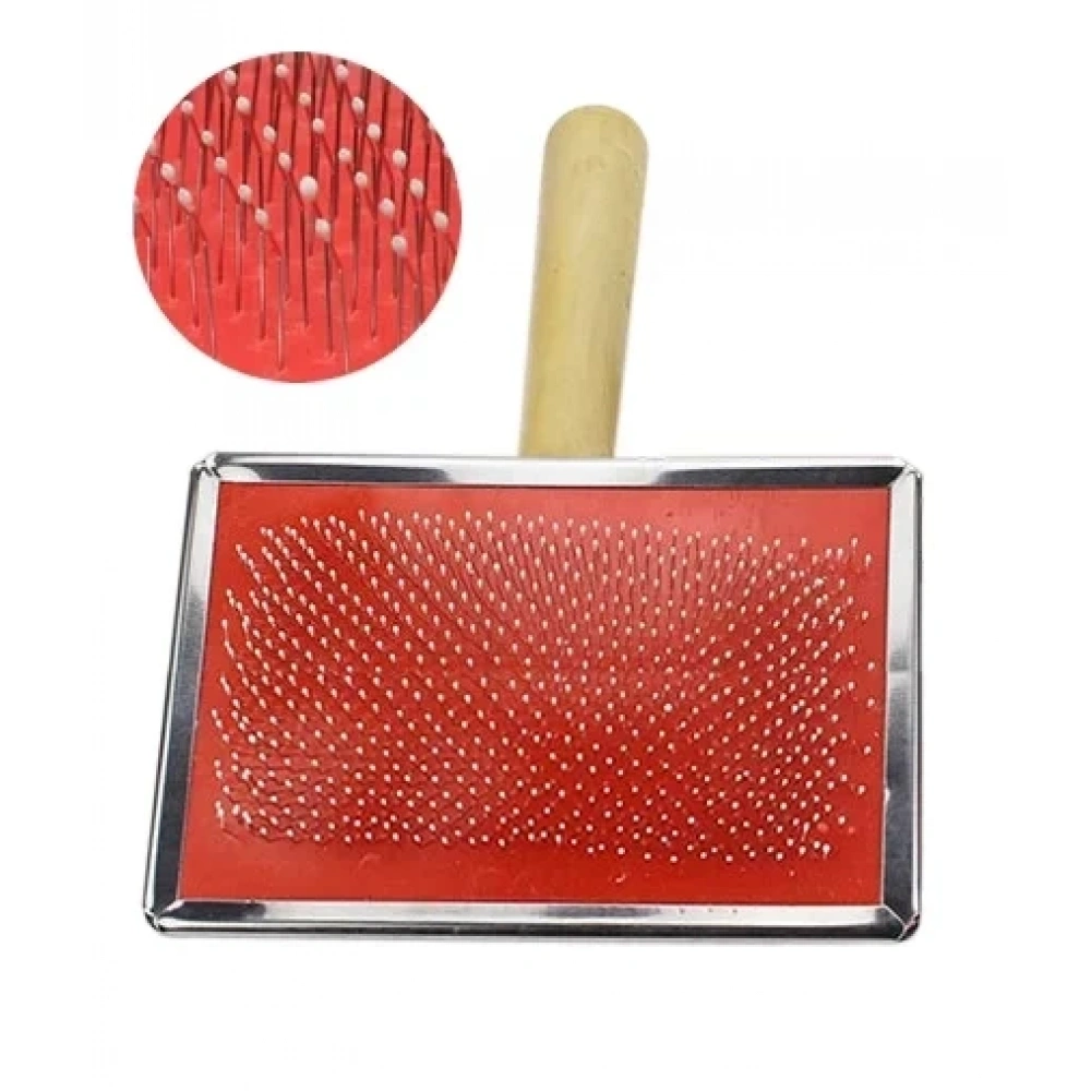 Kedi Köpek Ahşap Saplı Iğne Tüy Tarak Hrb105