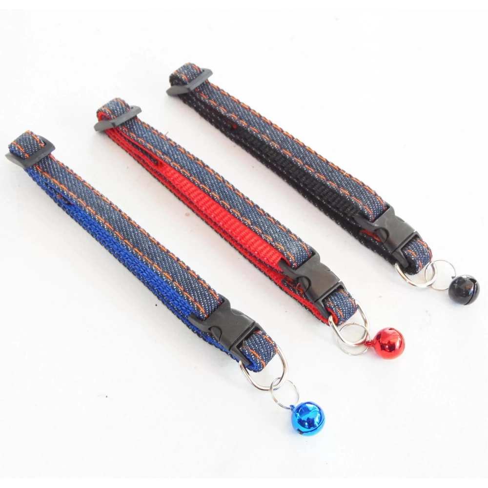 Kedi Köpek Boyun Tasması Desenli Ayarlanabilir Zilli Tasma Hr03