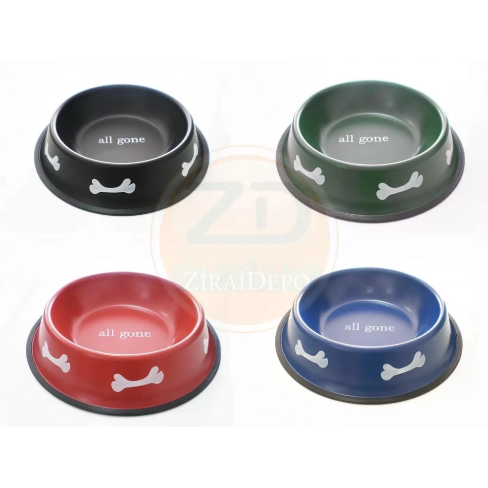 Köpek Kedi Renkli Metal Su Kabı Mama Kabı Hrb-135