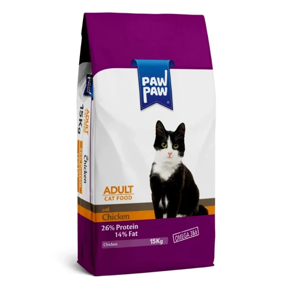 Paw Paw Tavuklu Yetişkin Kedi Maması 15 Kg