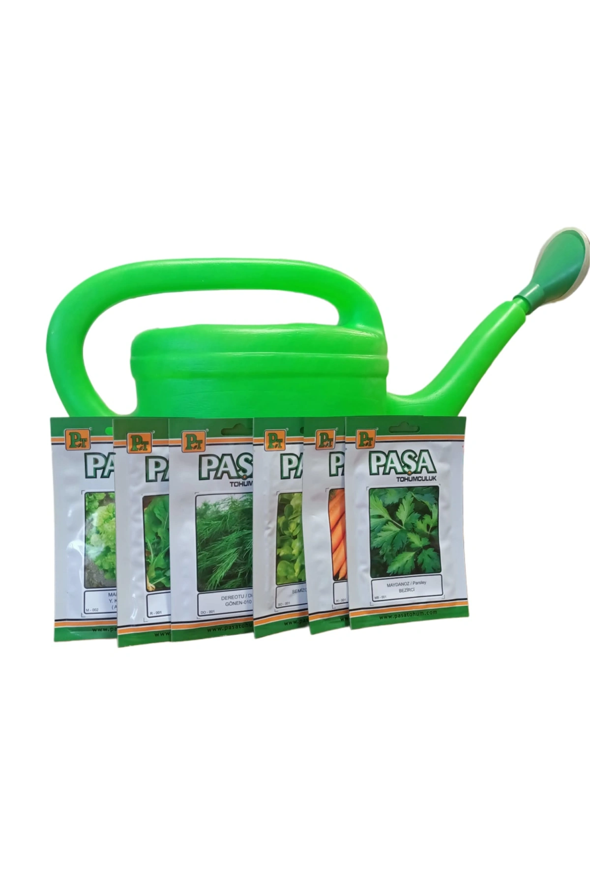 Tohum Seti Bahçe Sulama Bidonu 10lt+ Roka+ Havuç+ Semizotu+ Maydanoz+ Dereotu+ Marul Tohumları 10grlık