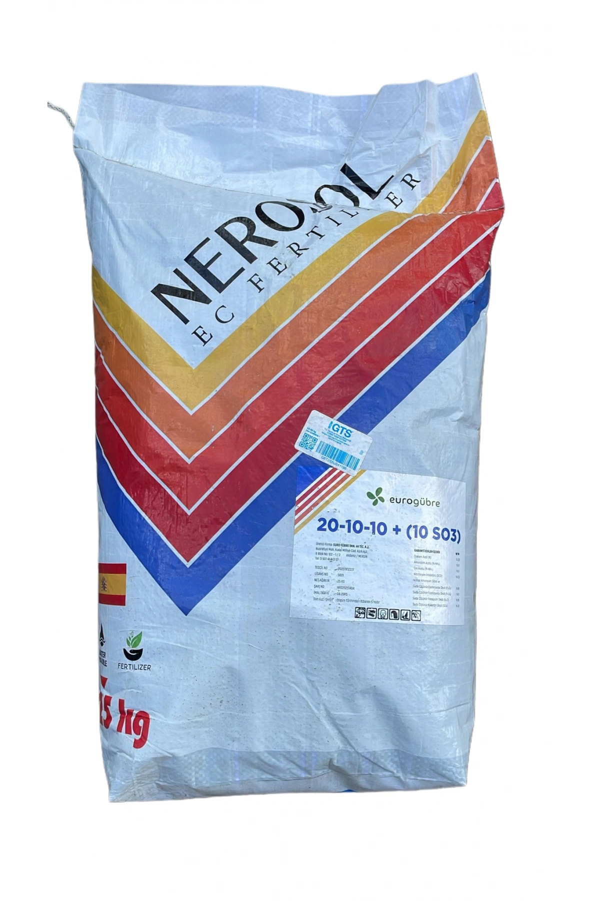 Nerosol EC Fertilizer 20-10-10 +(10 SO3) Taban Gübresi 25kg