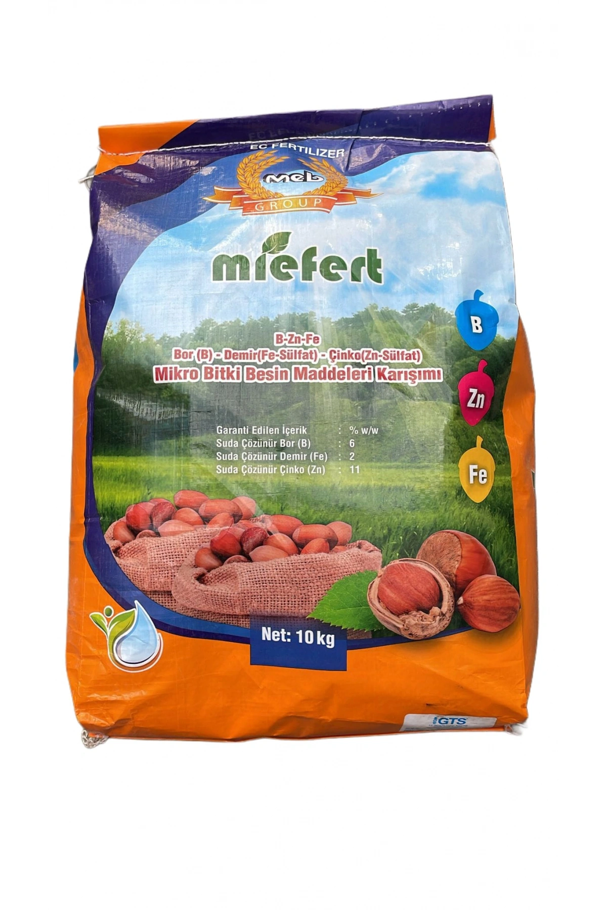 Miefert B-Zn-Fe Mikro Bitki Besin Maddeleri Karışımı Gübre 10kg