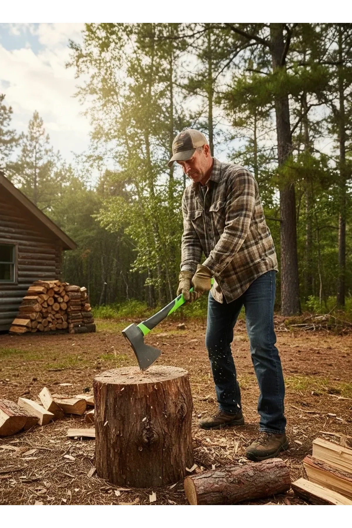 Ferrino Siyah Çelik Mini Saplı Balta 1000 Gr