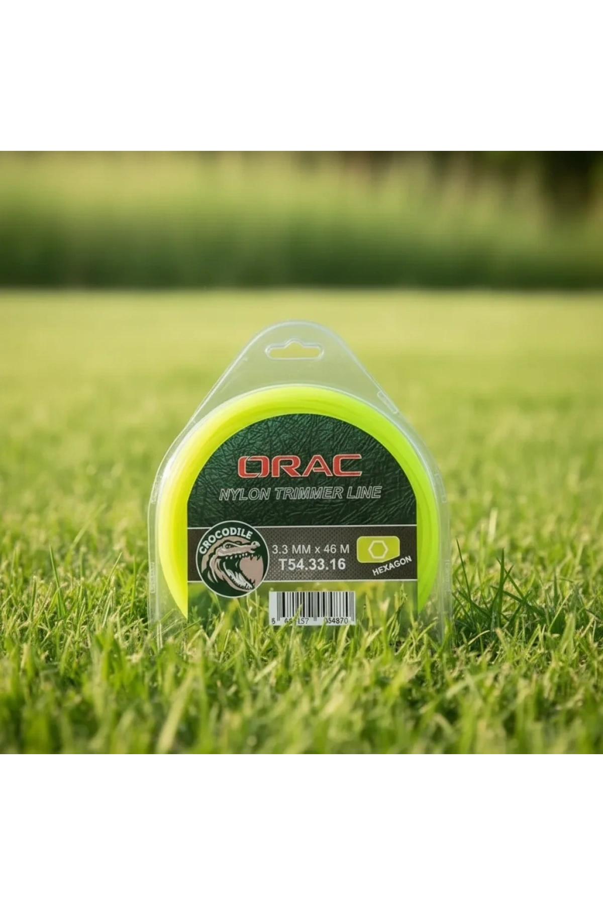 Orac 3,30 mm 46 mt yeşil altı köşe misina ot biçme ipi
