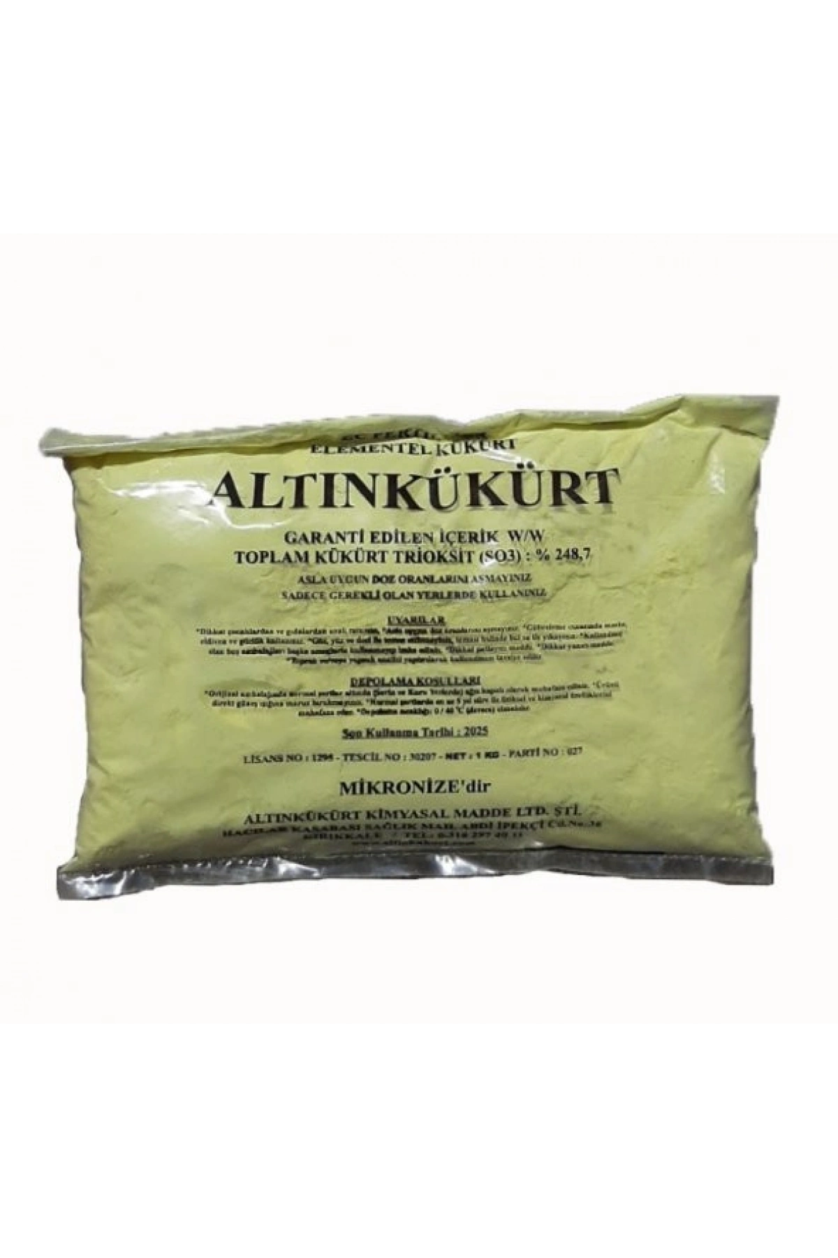 Altınkükürt Toprak PH Düzenleyici 1kg
