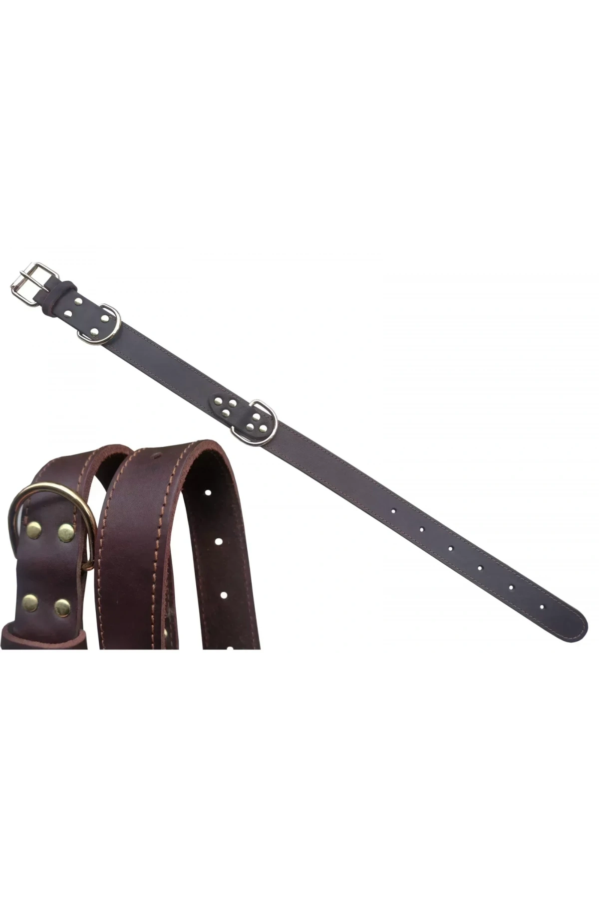 Deri Köpek Boyun Tasması 72,5X3,5Cm H014-3-L