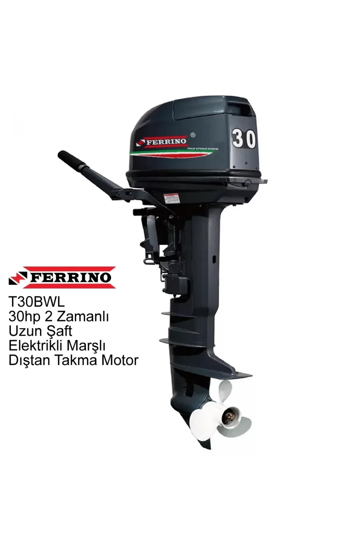 Ferrino 30hp 2 Zamanlı Uzun Şaft Elektrikli Marşlı Dıştan Takma Motor