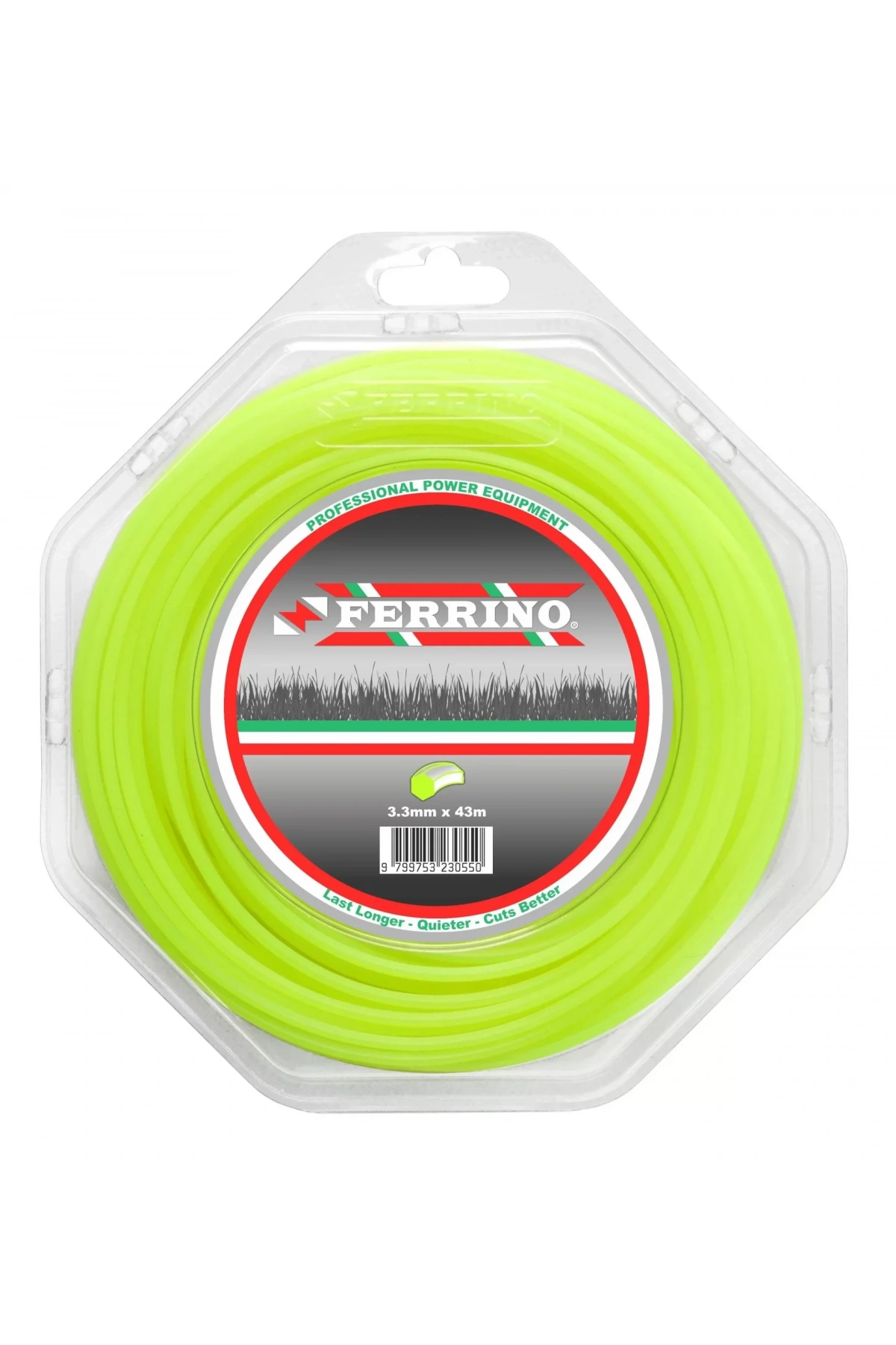 Ferrino 6 Köşe 3.30mm Yeşil Motorlu Tırpan Misinası 43 m
