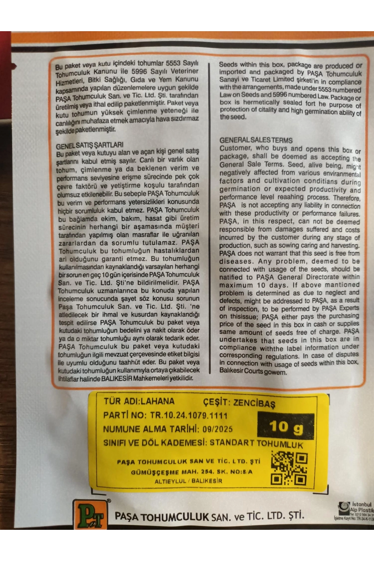 Kırmızı Lahana (Zencibaş) 10 gr