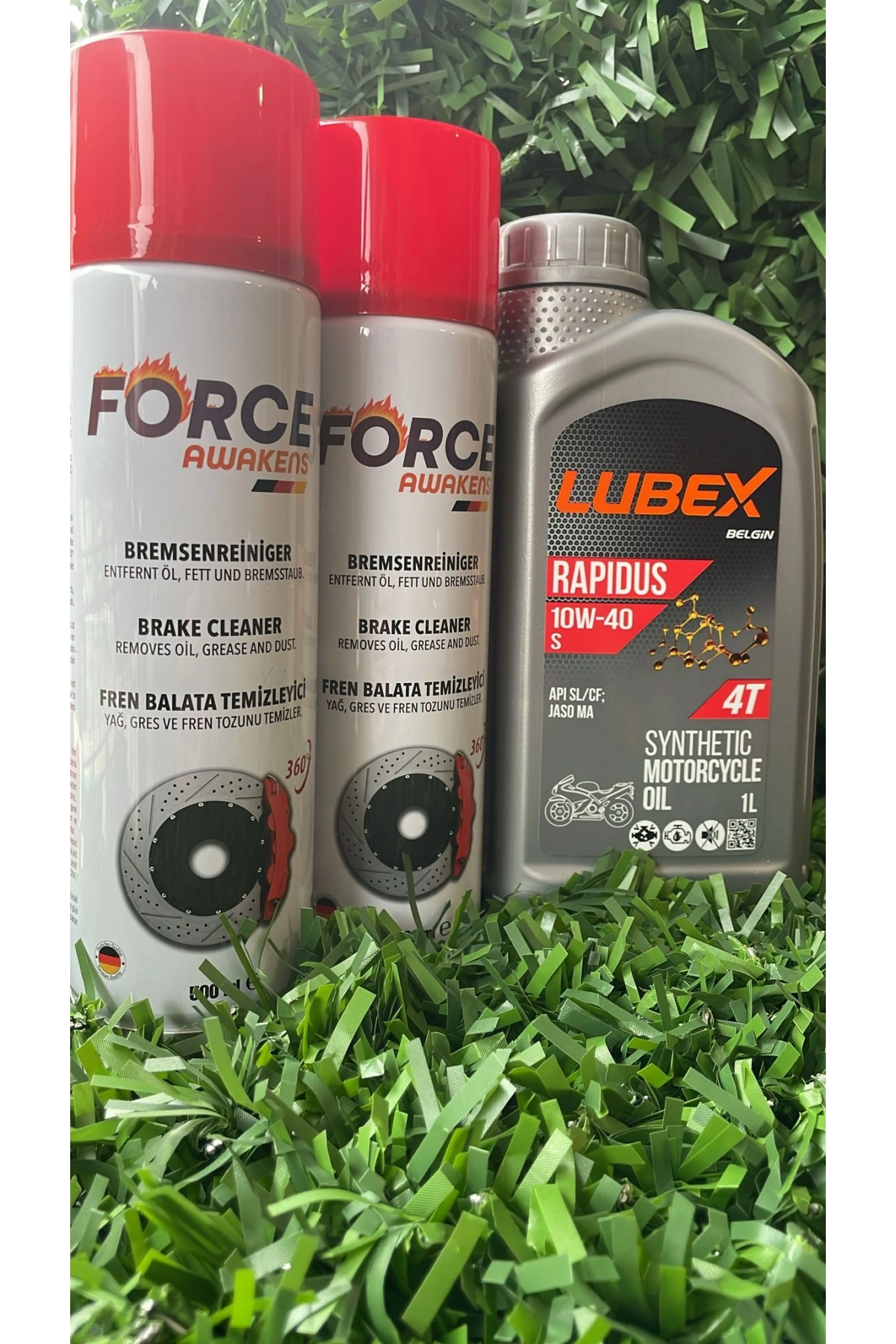 Lubex 10W 40 4 Zamanlı Motor Yağı 1 Adet + Force Fren Balata Temizleyici 500ml 2 Adet