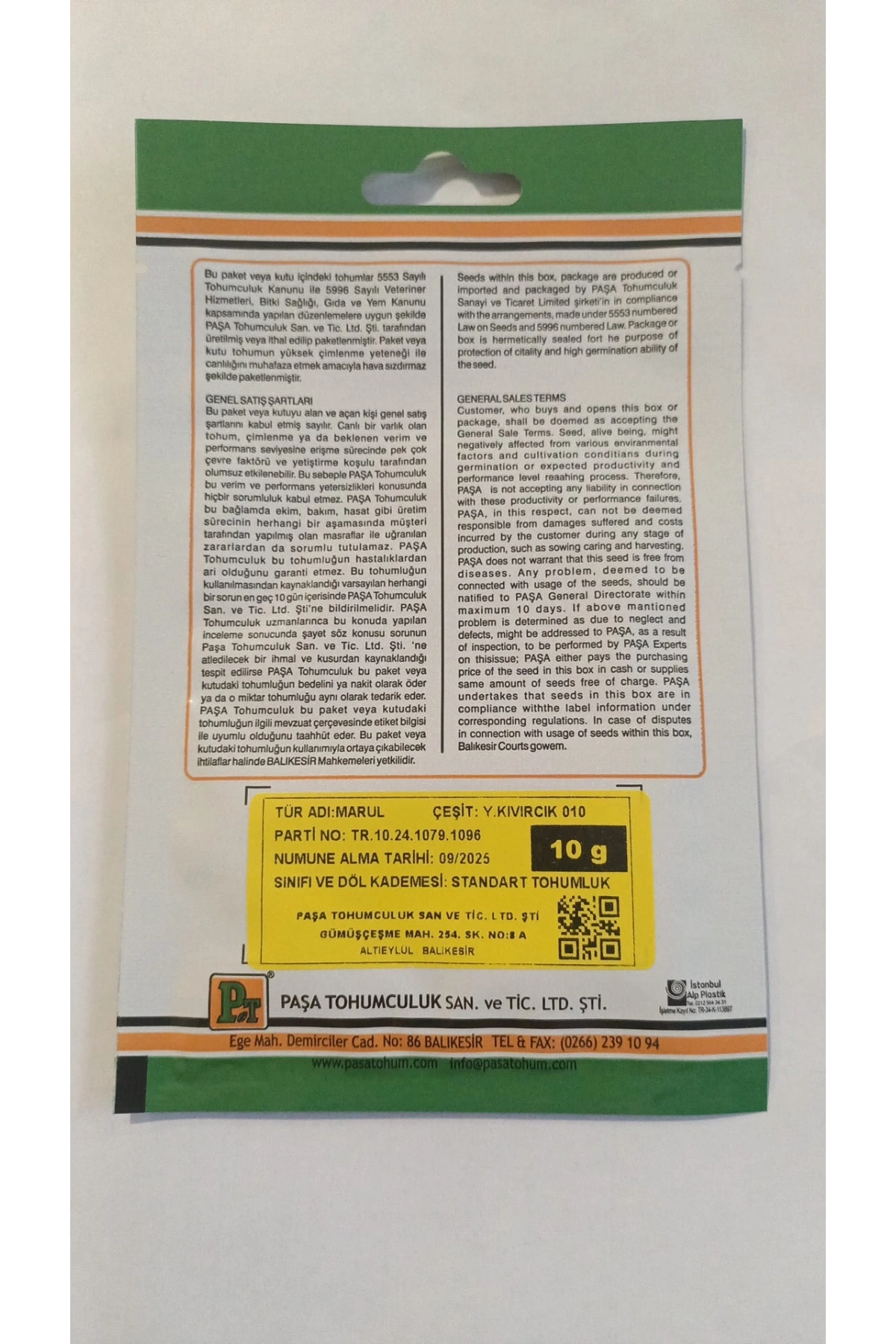 Marul Y.Kıvırcık-010 (Arapsaçı Tipi) 10 gr