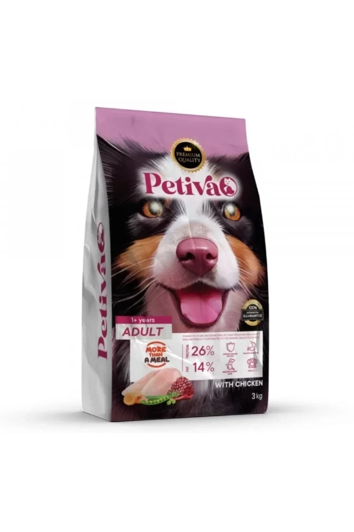 Petiva Yetişkin Tavuklu Köpek Maması 3 Kg