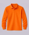 Turuncu Uzun Kollu Polo Yaka Tişört