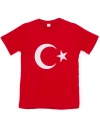 Ayyıldız Baskılı Kırmızı Kısa Kol Tişört