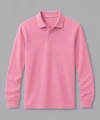 Pembe Uzun Kollu Polo Yaka Tişört