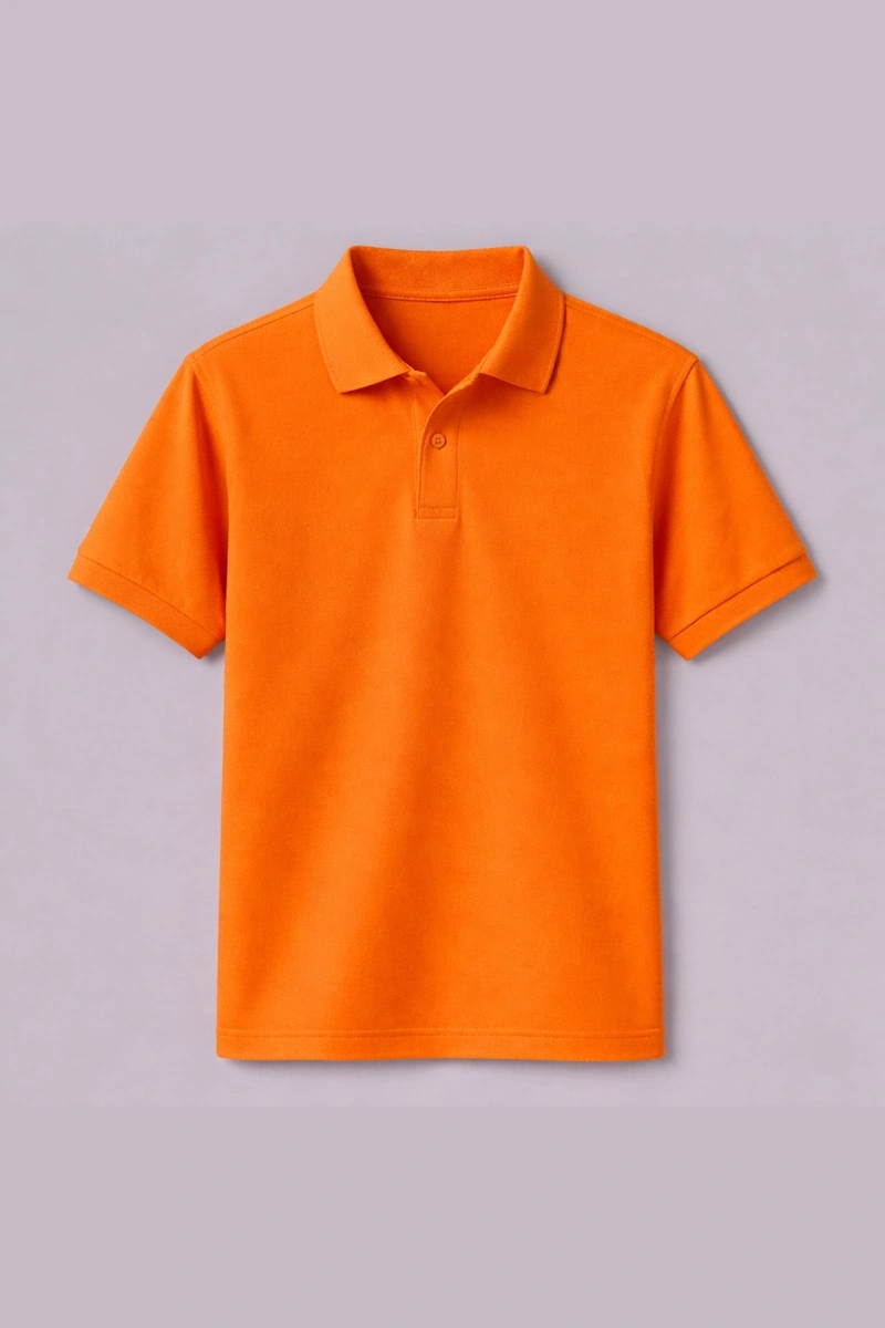 Turuncu Kısa Kollu Polo Yaka Tişört