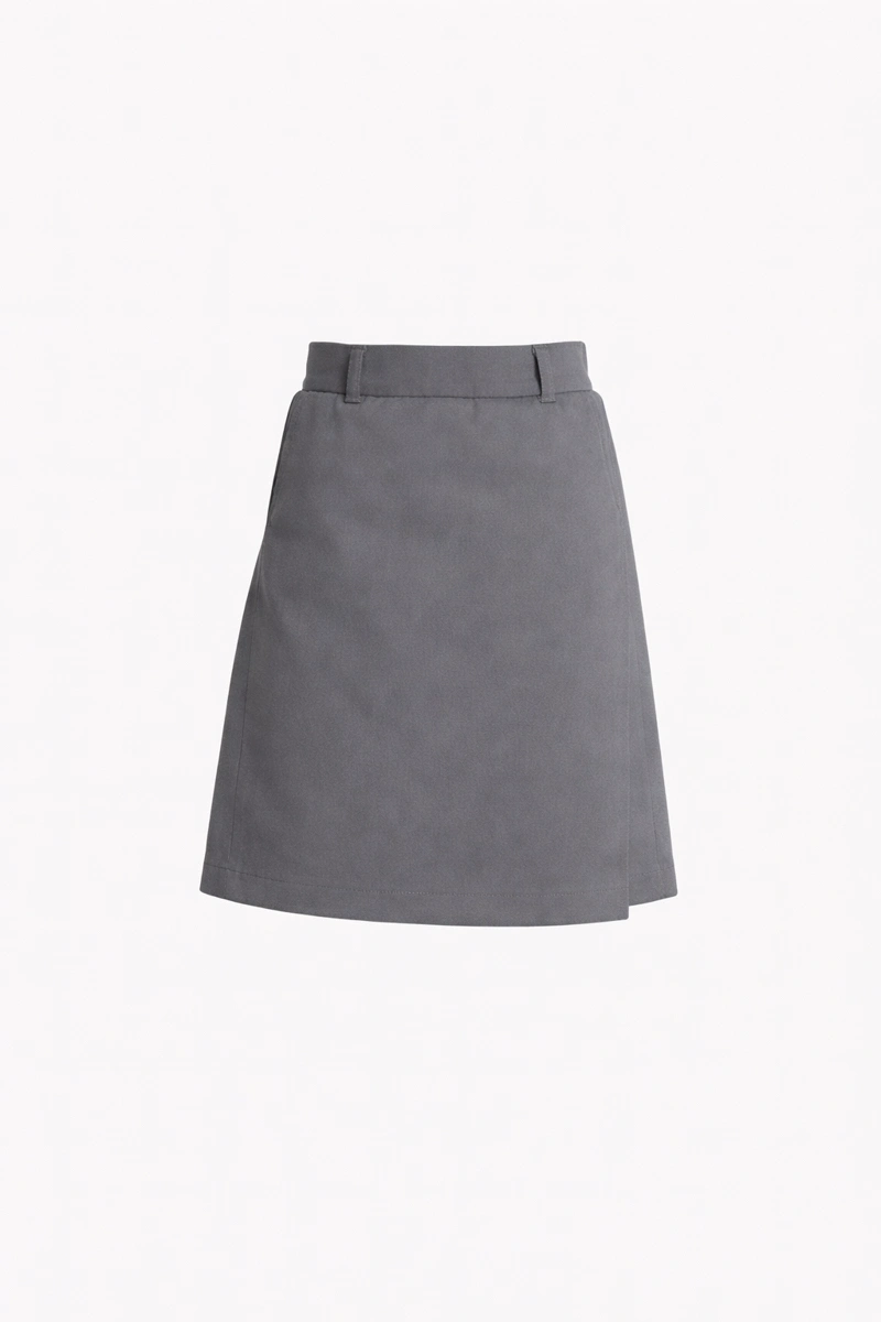 Gri Kız Çocuk Şort-Etek