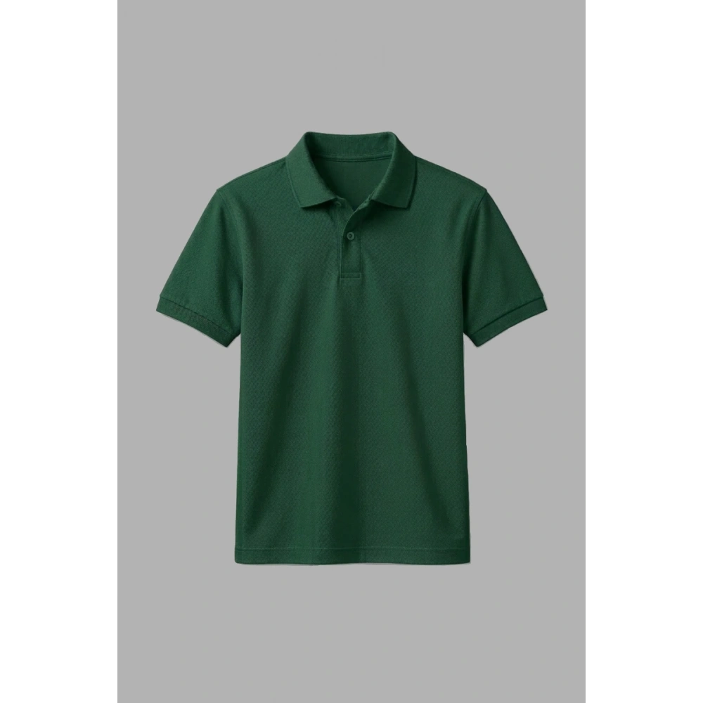 Koyu Yeşil Kısa Kollu Polo Yaka Tişört