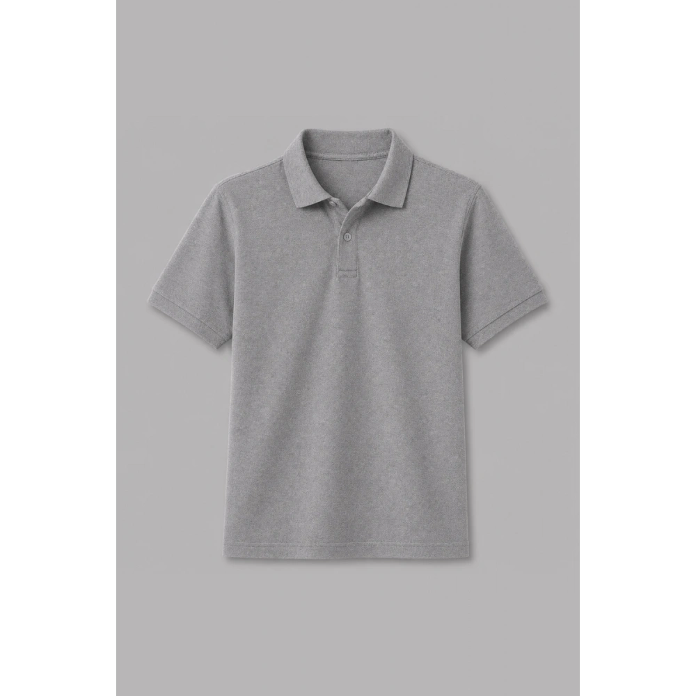 Koyu Gri Kısa Kollu Polo Yaka Tişört