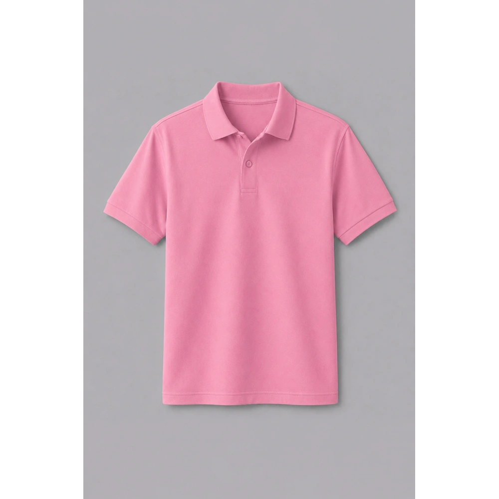 Pembe Kısa Kollu Polo Yaka Tişört
