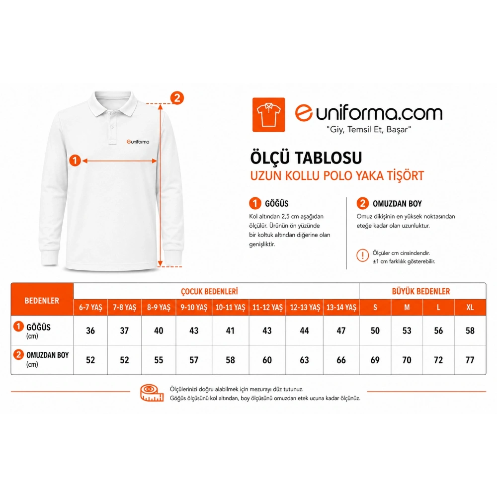 Sarı Uzun Kollu Polo Yaka Tişört