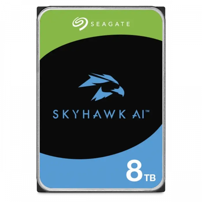 Seagate SkyHawk AI 8TB 3.5 256MB Cache SATA 3.0 Yapay Zeka Destekli Güvenlik Diski ST8000VE001