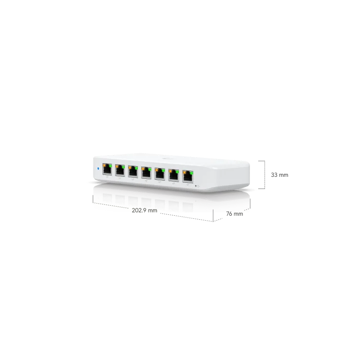 Ubiquiti UniFi Switch Ultra 210W | 8-Port Kompakt, 202W PoE+ Switch