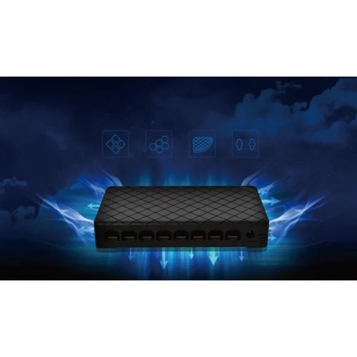 Ruijie Reyee RG-ES08 8-Port Fast Ethernet Tak ve Çalıştır Switch