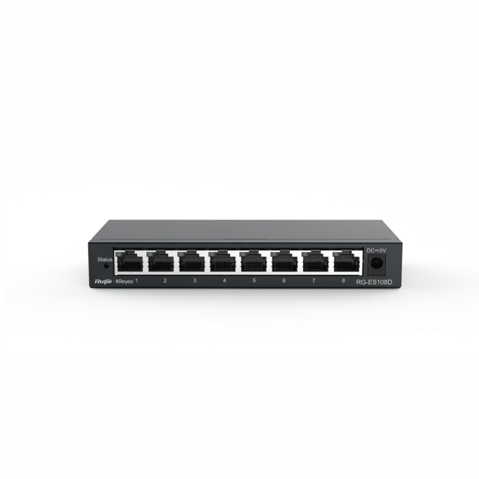 Ruijie Reyee ES108D 8-Port Metal Kasa Tak ve Çalıştır Ethernet Switch