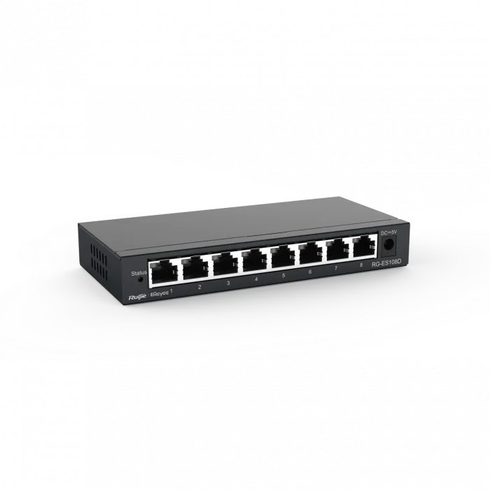 Ruijie Reyee ES108D 8-Port Metal Kasa Tak ve Çalıştır Ethernet Switch