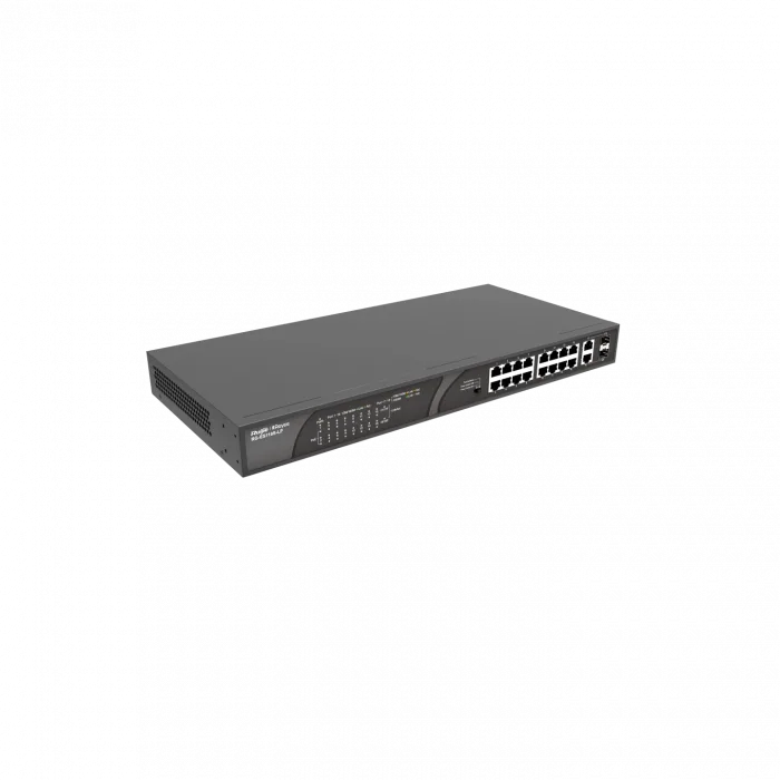 Ruijie Reyee ES118S-LP 18-Port Yönetilemez PoE Switch (16 PoE + 2 Gigabit Uplink)