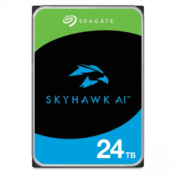 Seagate SkyHawk AI 24TB 3.5 512MB Cache SATA 3.0 Yapay Zeka Güvenlik Diski ST24000VE002